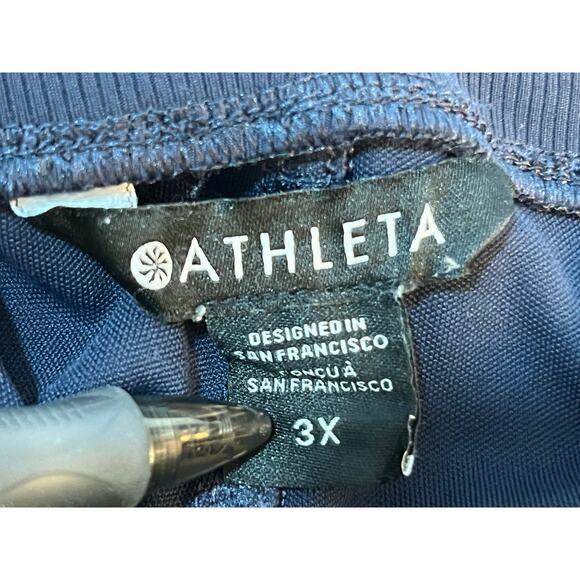 Athleta Venice Jogger 3X Navy High Rise Pull On Ankle Pants Athleisure Workout - Picture 5 of 6